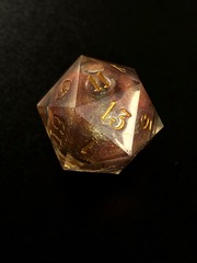 Always Odd Dice - Oversized D20 - Liquid Core - Mars